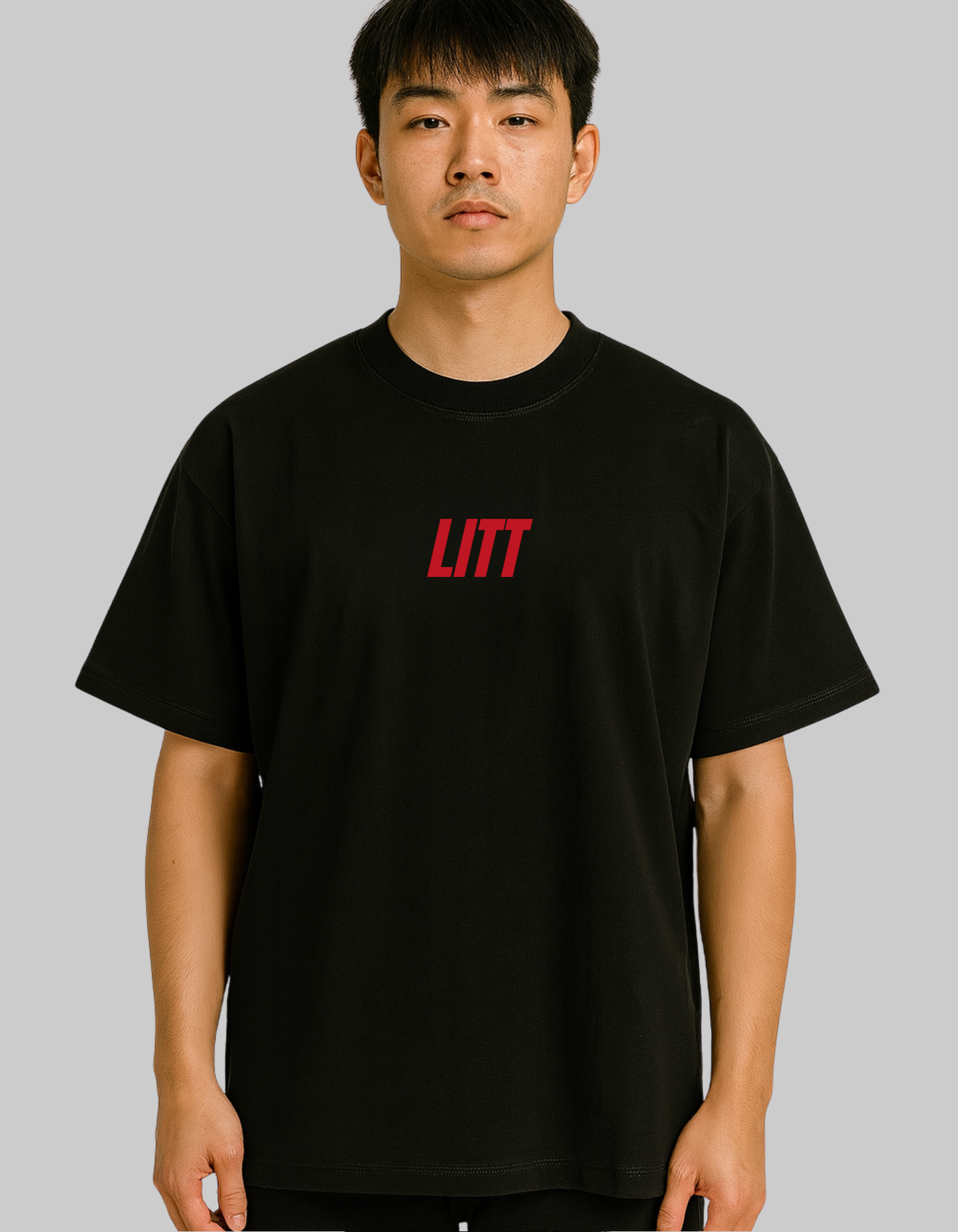 Signature Red (350 GSM Heavy Cotton Boxy Tee)