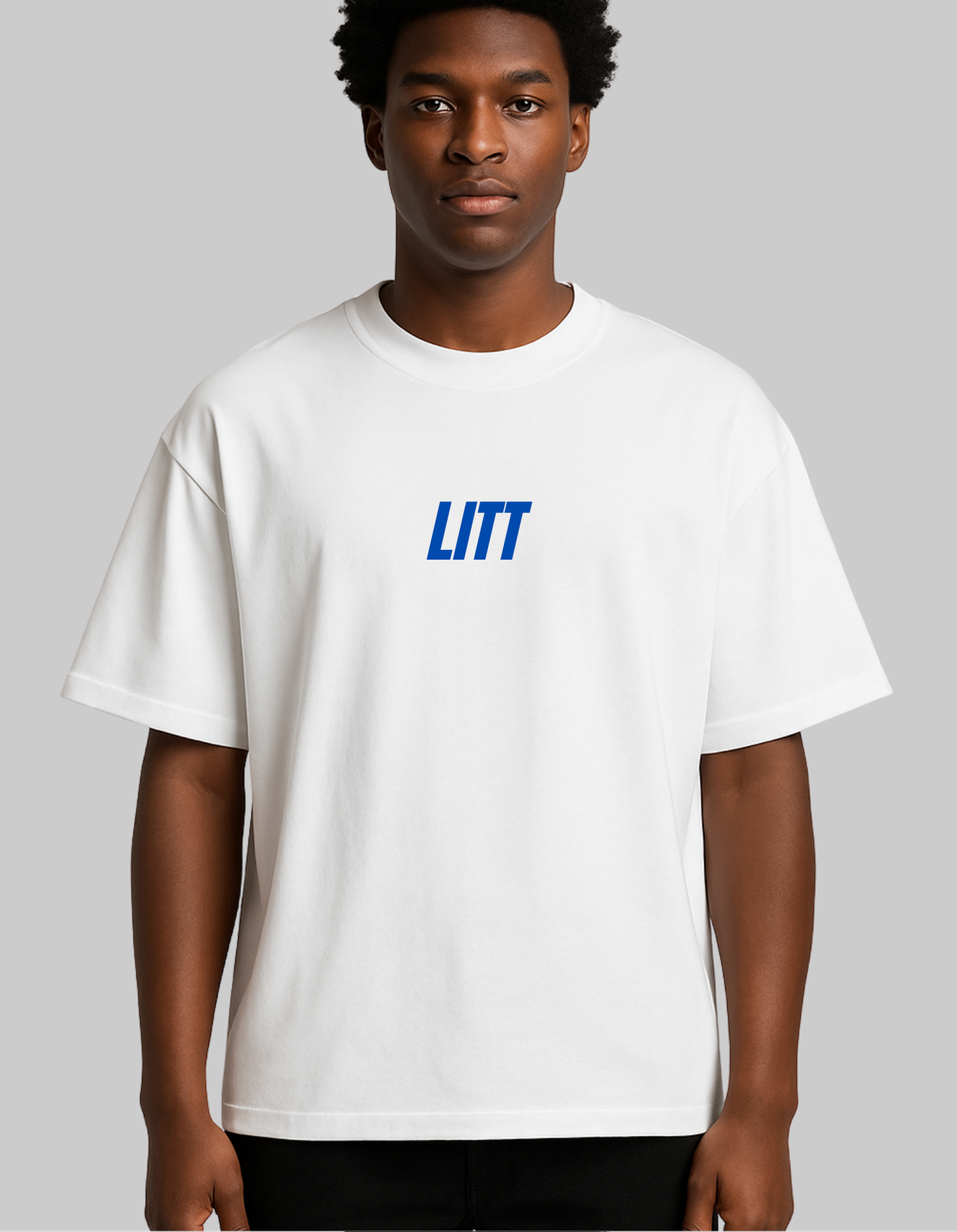 Signature Blue (350 GSM Heavy Cotton Boxy Tee)